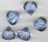 5 25x30mm Blue Zircon Faceted Acrylic Drop